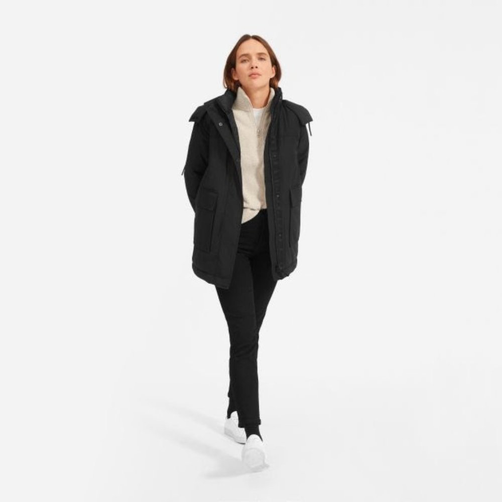 Everlane The ReNew Oversized Parka (Black)